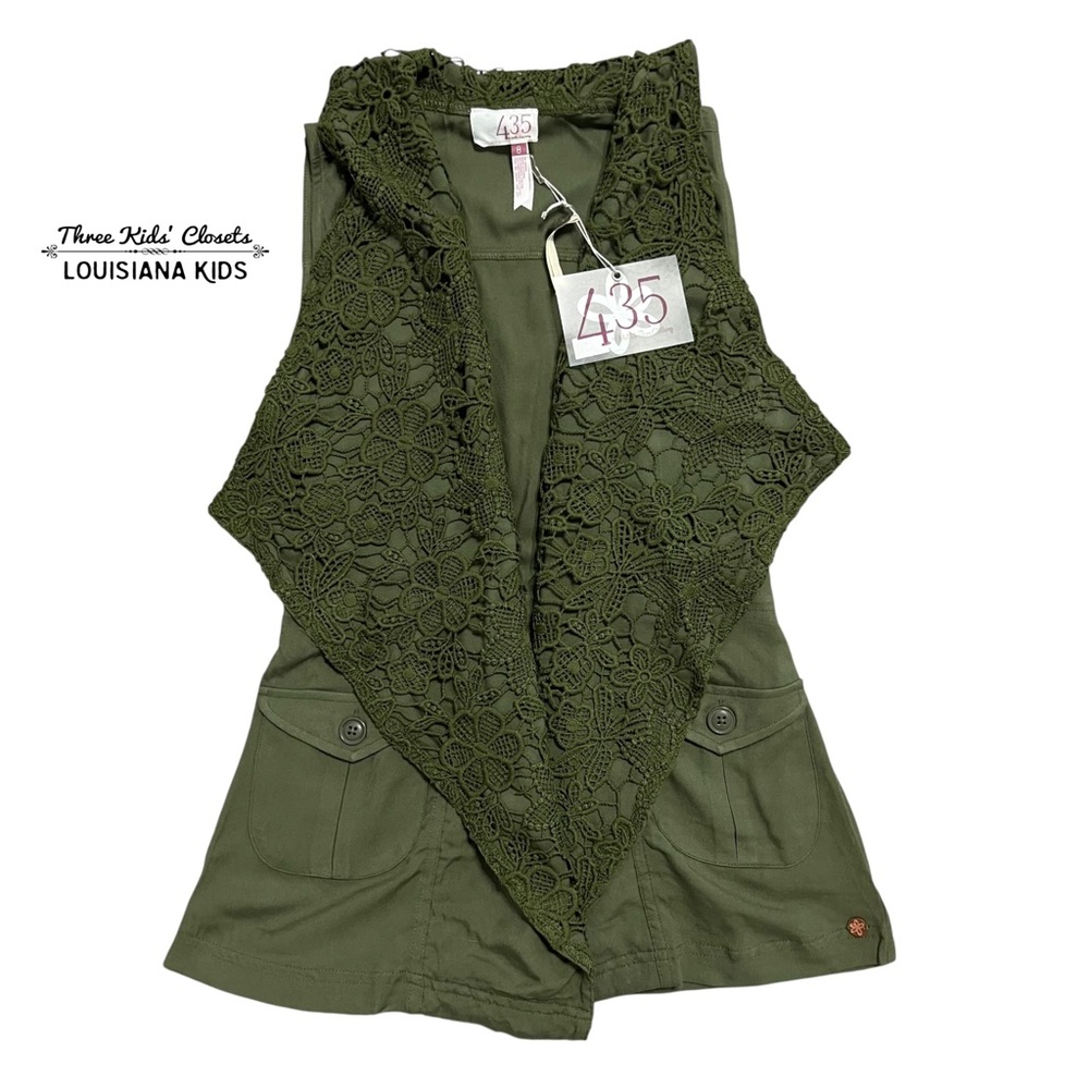 NEW Matilda Jane 435 8Y Make Believe That’s The Ticket Olive Green Vest